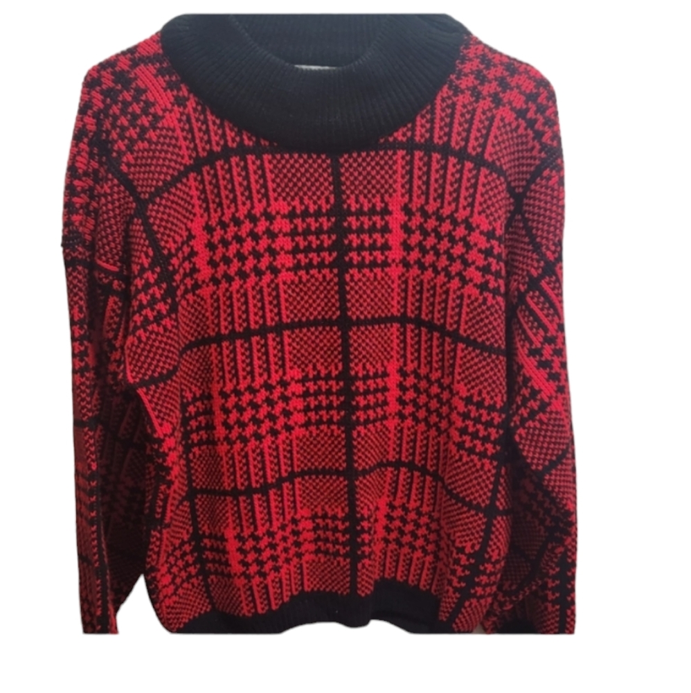 Vintage Nuggets red and black acrylic sweater womens size medium